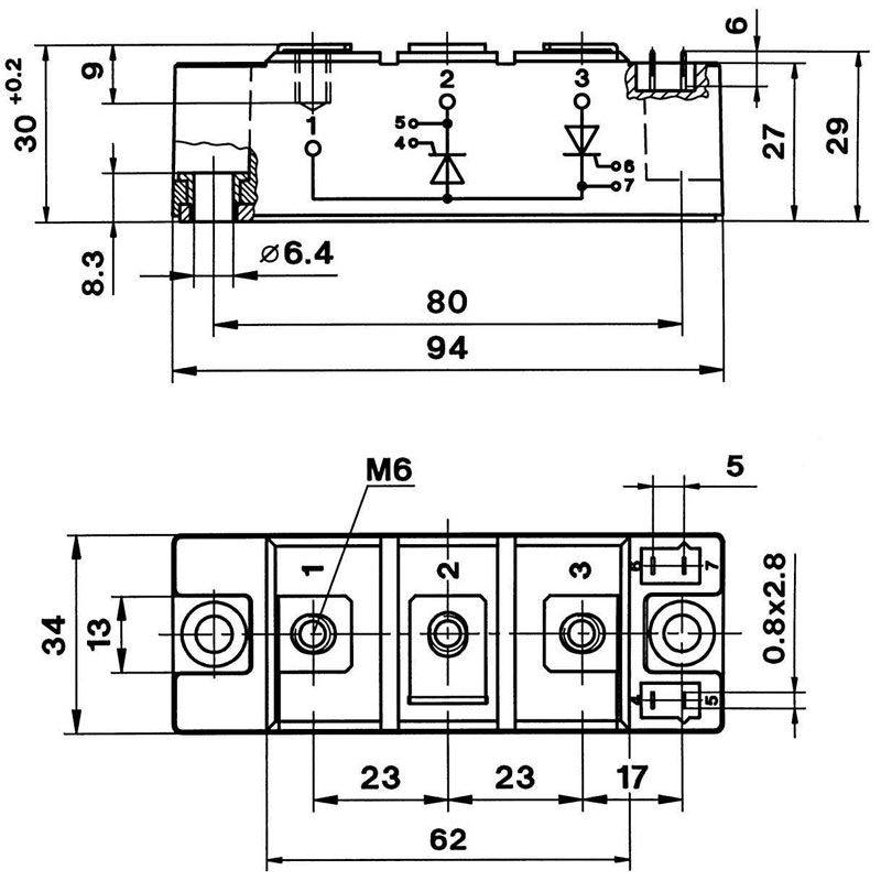 شماتیک دوبل تریستور SKKT 162